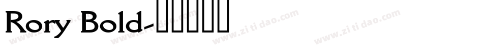 Rory Bold字体转换